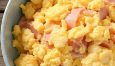 Receta de huevos revueltos con jamón York