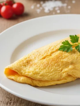 Un plato con una tortilla francesa.