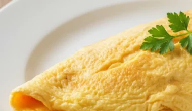 Un plato con una tortilla francesa.